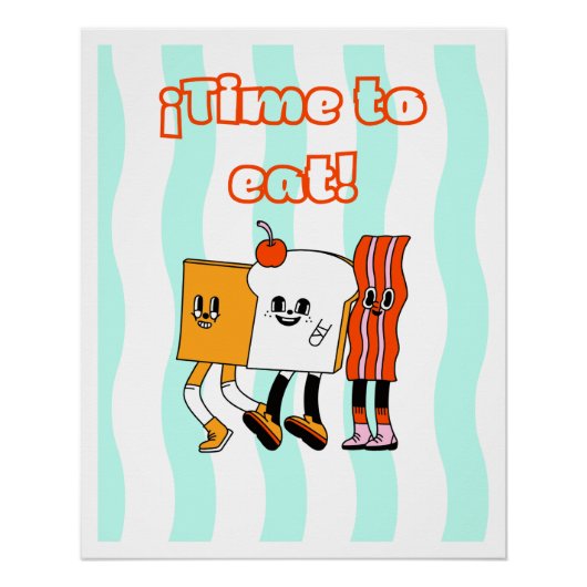 Poster Cute Breakfast Friends Vibes (Voorkant)