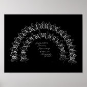 poster cyrillisch alfabet gothische kalligrafie (Voorkant)