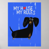 Poster Dachshund dog | Funny & decorative Poster (Voorkant)