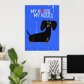 Poster Dachshund dog | Funny & decorative Poster (Thuiskantoor)
