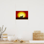 poster "Dachshund Sunset" (Keuken)