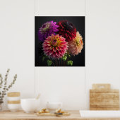 Poster Dahlia Flowers (Keuken)