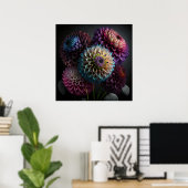 Poster Dahlia Flowers (Thuiskantoor)