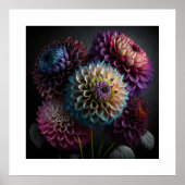 Poster Dahlia Flowers (Voorkant)