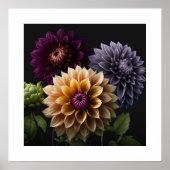 Poster Dahlia Flowers (Voorkant)