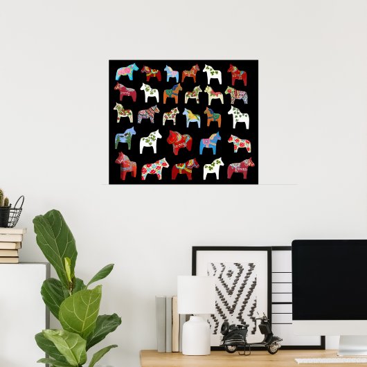 Poster Dala Horse (Thuiskantoor)