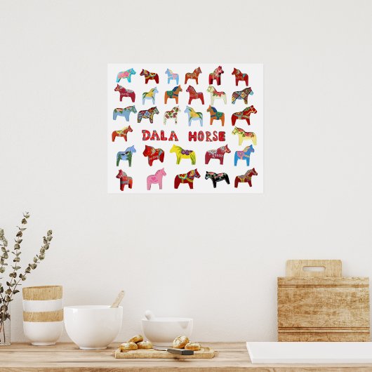 Poster Dala Horse (Keuken)