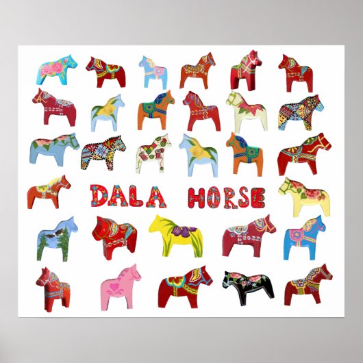 Poster Dala Horse (Voorkant)