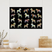 Poster Dala Horses (Keuken)