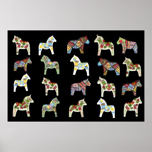 Poster Dala Horses (Voorkant)