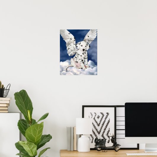 Poster Dalmatiaanse engelschilderij (Thuiskantoor)
