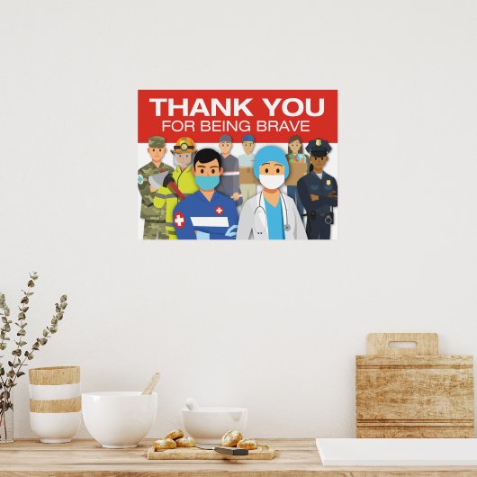 POSTER DANK U VOOR HET BRAVE 18x24 (Keuken)