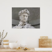 Poster Dante Alighieri met een inspirerend prijsop (Keuken)