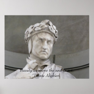 Poster Dante Alighieri met een inspirerend prijsop