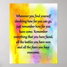 Poster dat je zo ver komt