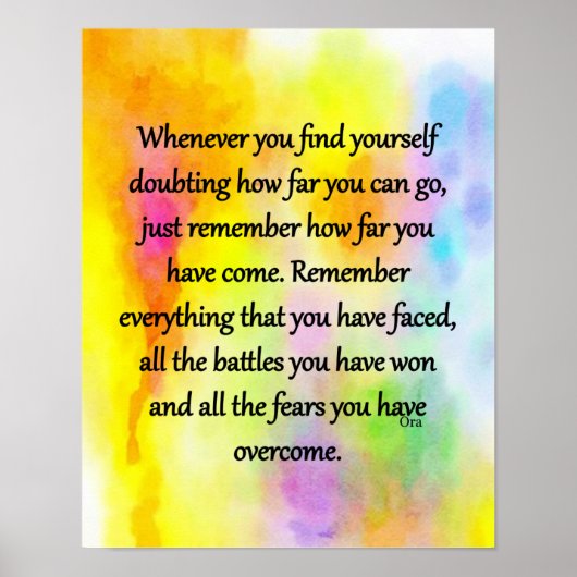 Poster dat je zo ver komt (Voorkant)