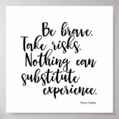 Poster dat Paulo Coelho citeert - ervaring (Voorkant)