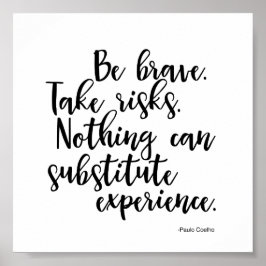 Poster dat Paulo Coelho citeert - ervaring