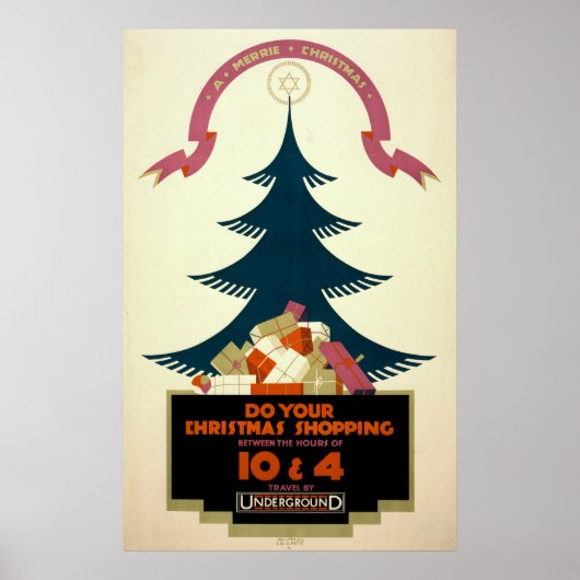 Poster dat reizen door de metro van londen bevorde (Voorkant)