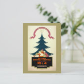 Poster dat reizen door de metro van londen bevorde briefkaart (Staand voorkant)