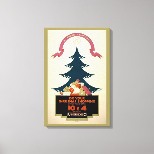 Poster dat reizen door de metro van londen bevorde canvas afdruk (Voorkant)