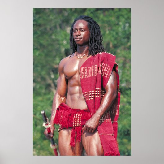 Poster, David Adomah als "De Afrikan" Poster (Voorkant)