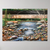 Poster de beek originele hand geschilderd (Voorkant)