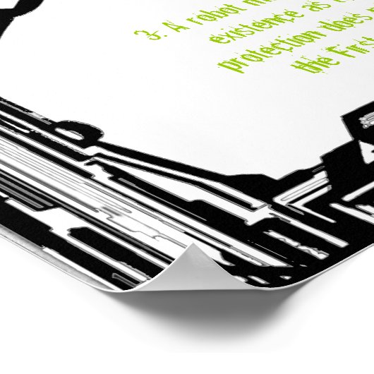 poster "De drie wetten van de Robotica" (Hoek)