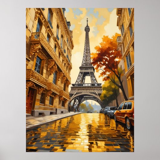 poster / De Eiffeltoren in licht / print (Voorkant)