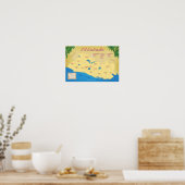 Poster de El Salvador, Departamentos (Keuken)