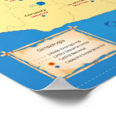 Poster de El Salvador, Departamentos (Hoek)