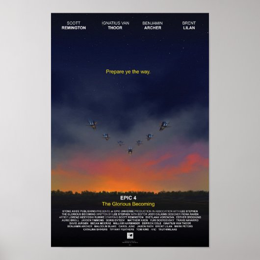 poster 'De glorious Becoming' (Voorkant)