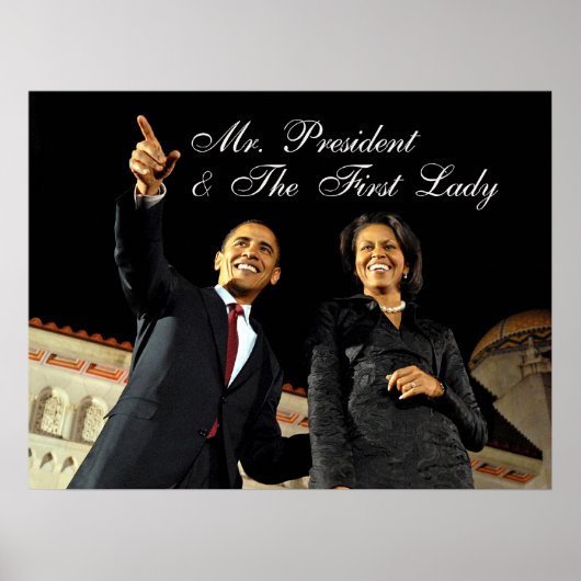 Poster de heer President & First Lady (Voorkant)