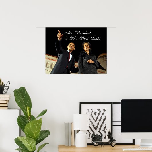 Poster de heer President & First Lady (Thuiskantoor)