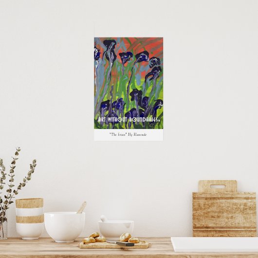 Poster: "De Irises" van Raymonde Poster (Keuken)