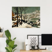 Poster De jagers in de sneeuw Pieter Bruegel (Thuiskantoor)