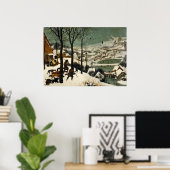 Poster De jagers in de sneeuwpop Bruegel (Thuiskantoor)