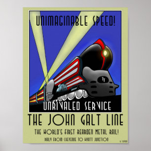 Poster - De John Galt-lijn Reisposter