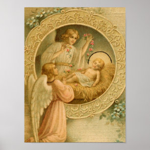 Poster: De liefde kwam naar beneden met Kerstmis Poster