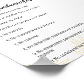 Póster de los 10 mandamientos de la ley de Dios Poster (Hoek)