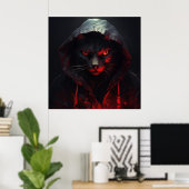 Poster De mysterieuze angst voor katten (Thuiskantoor)