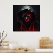 Poster De mysterieuze angst voor katten (Keuken)