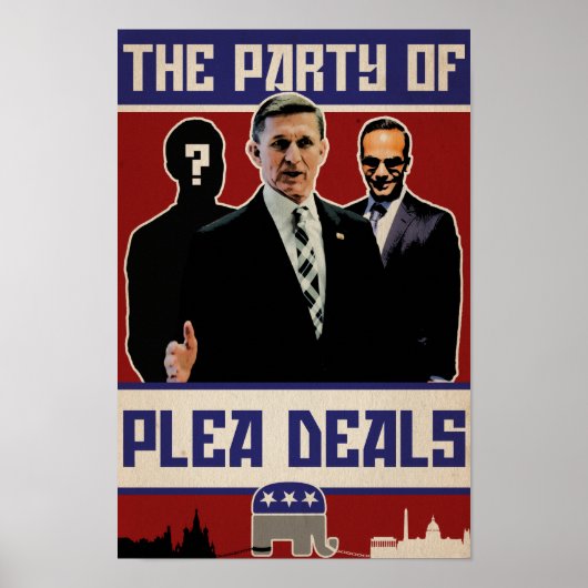 poster "De partij van Plea Deals" (Voorkant)