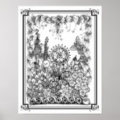 Poster "De prachtige wereld van mevrouw Dee" kleur (Voorkant)