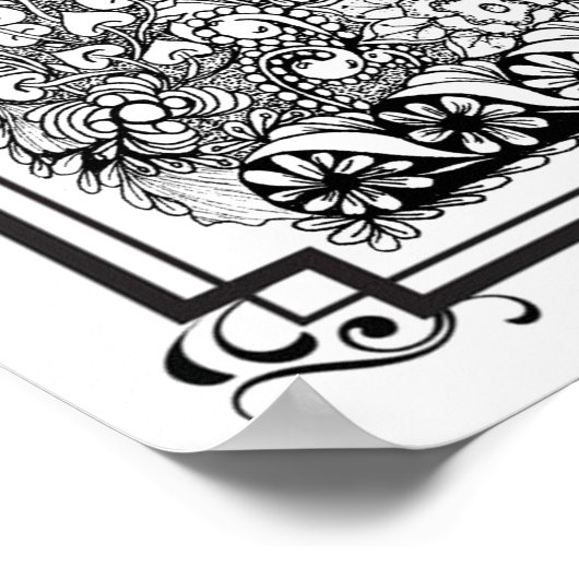 Poster "De prachtige wereld van mevrouw Dee" kleur (Hoek)