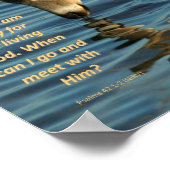 Poster - Deer Drink Water met Psalms 47:1-2 (Hoek)
