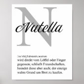 Poster Definitie Nutella (Voorkant)