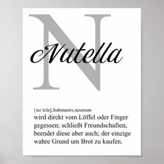 Poster Definitie Nutella