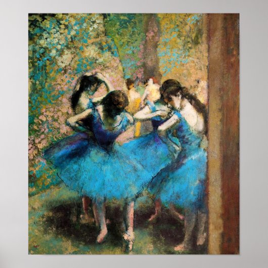 Poster Degas Blue Dancers (Voorkant)