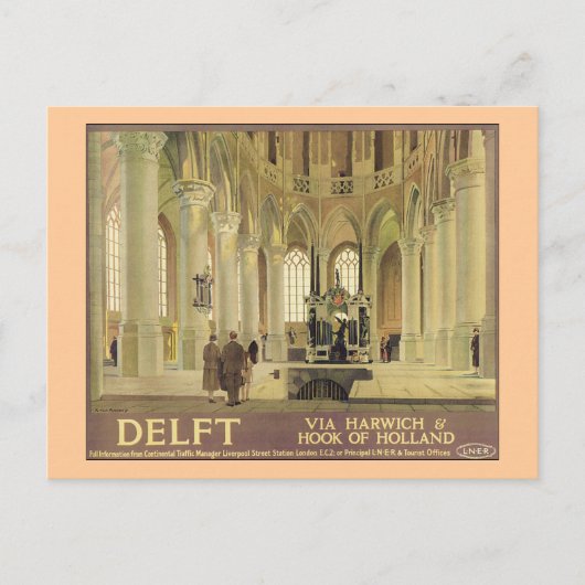 Poster Delft LNER Briefkaart (Voorkant)